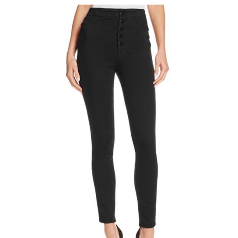 J Brand Natasha Sky High Skinny Seriously Black